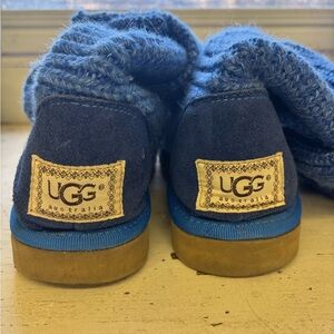 Women UGG Blue Knit Boots